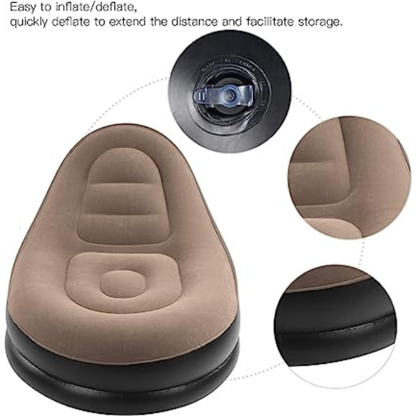 Sofá Inflável Ultra Lounge Com Pufe - Sofá Preguiçoso
