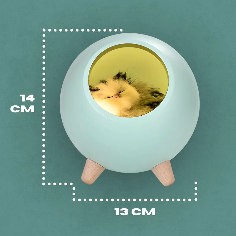 Luminária De Mesa Noturna Gatinho De Pelúcia