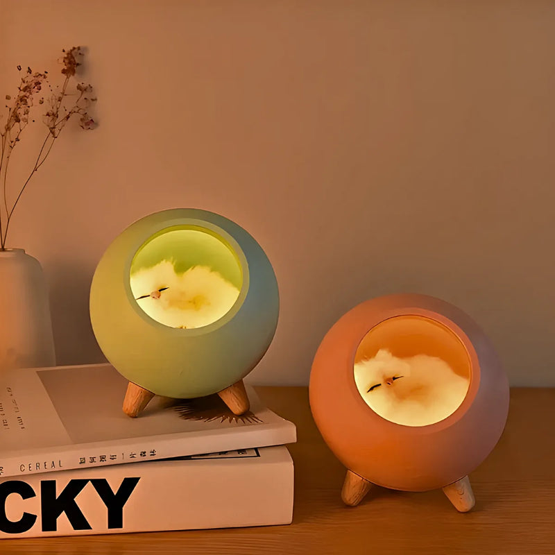 Luminária De Mesa Noturna Gatinho De Pelúcia