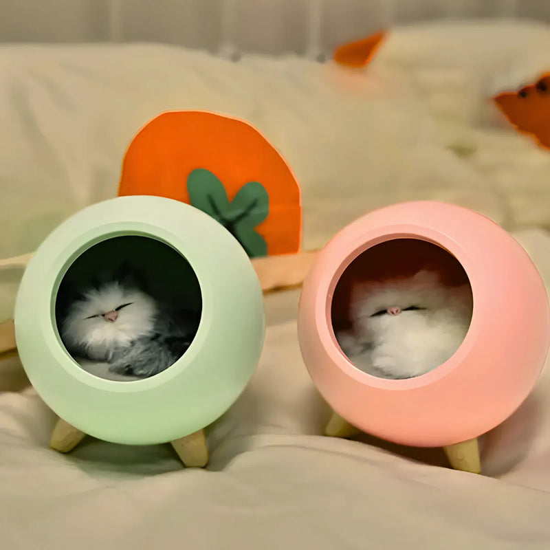 Luminária De Mesa Noturna Gatinho De Pelúcia