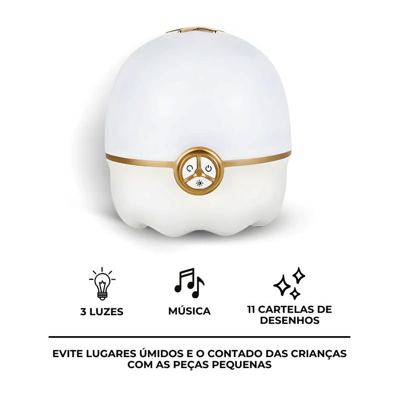 Luminária Infantil Projetor Led Estrelas