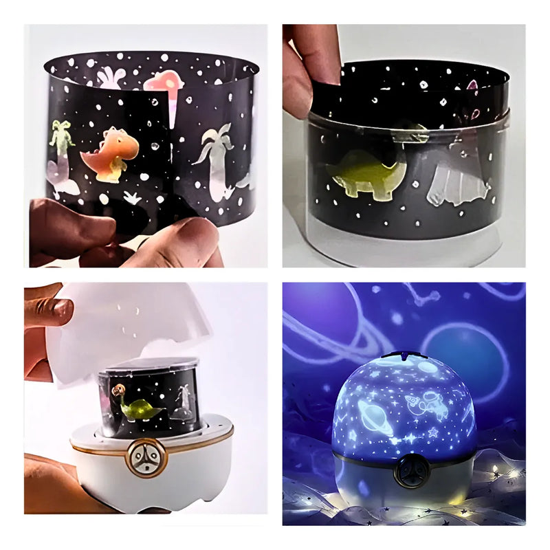 Luminária Infantil Projetor Led Estrelas