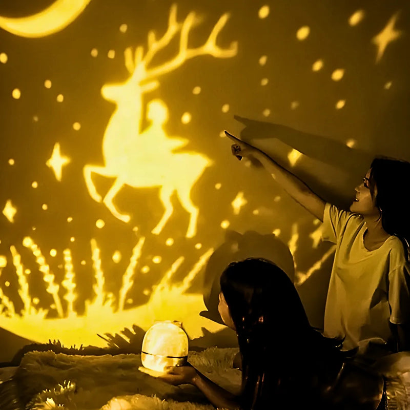 Luminária Infantil Projetor Led Estrelas