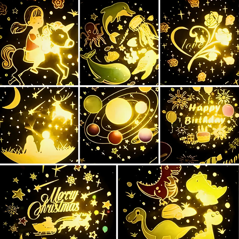 Luminária Infantil Projetor Led Estrelas