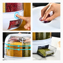 Dispenser de Alimentos e Grãos Giratório com 6 Divisões