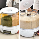 Dispenser de Alimentos e Grãos Giratório com 6 Divisões