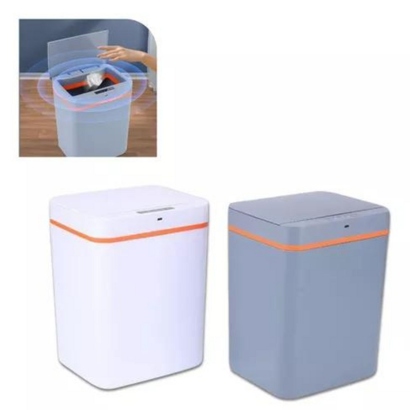 Lixeira Eletrônica Sensor 15L Cinza
