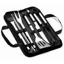 Kit Churrasco de Luxo com 9 Peças em Inox + Maleta