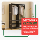 Guarda-Roupa Organizador Aberto com Estrutura Reforçada