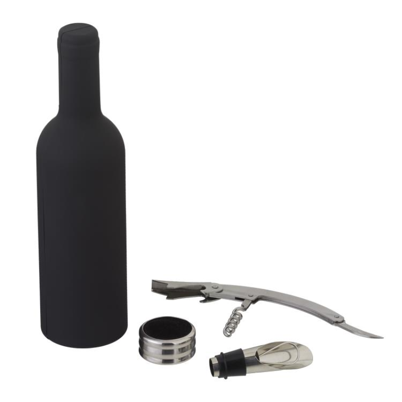 Kit Acessórios P/ Vinho em Garrafa 3 Peças Saca Rolhas Abridor